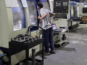 CNC machining in the workshop