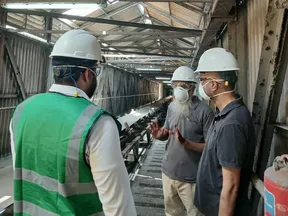 TechLink engineers during an inspection in a conveyor gallery