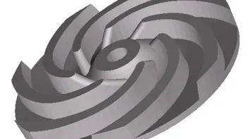 CAD model of a reverse engineered impeller